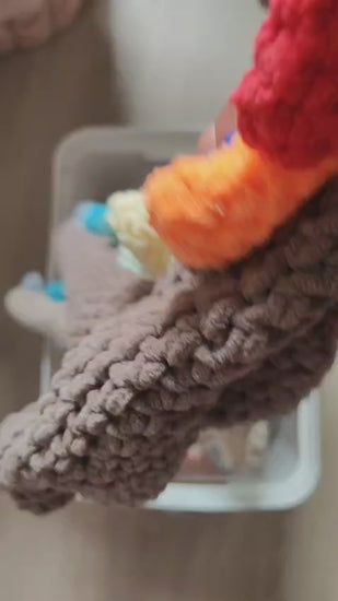 Gros doudou dino brun